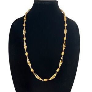 UNOAERRE 14K Gold Mid Century Interlocking Chain Necklace
